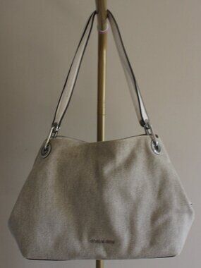 Michael Kors Raven Beige Canvas Tote